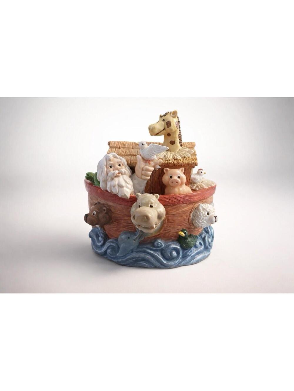 Noah's Ark Ceramic Bank with Animal Figures